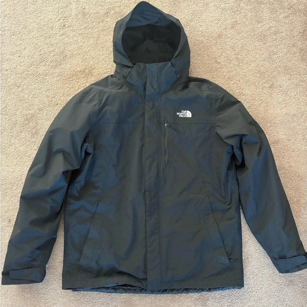 The North Face Men's 2 in 1 warm long hooded jacket XL VGUC